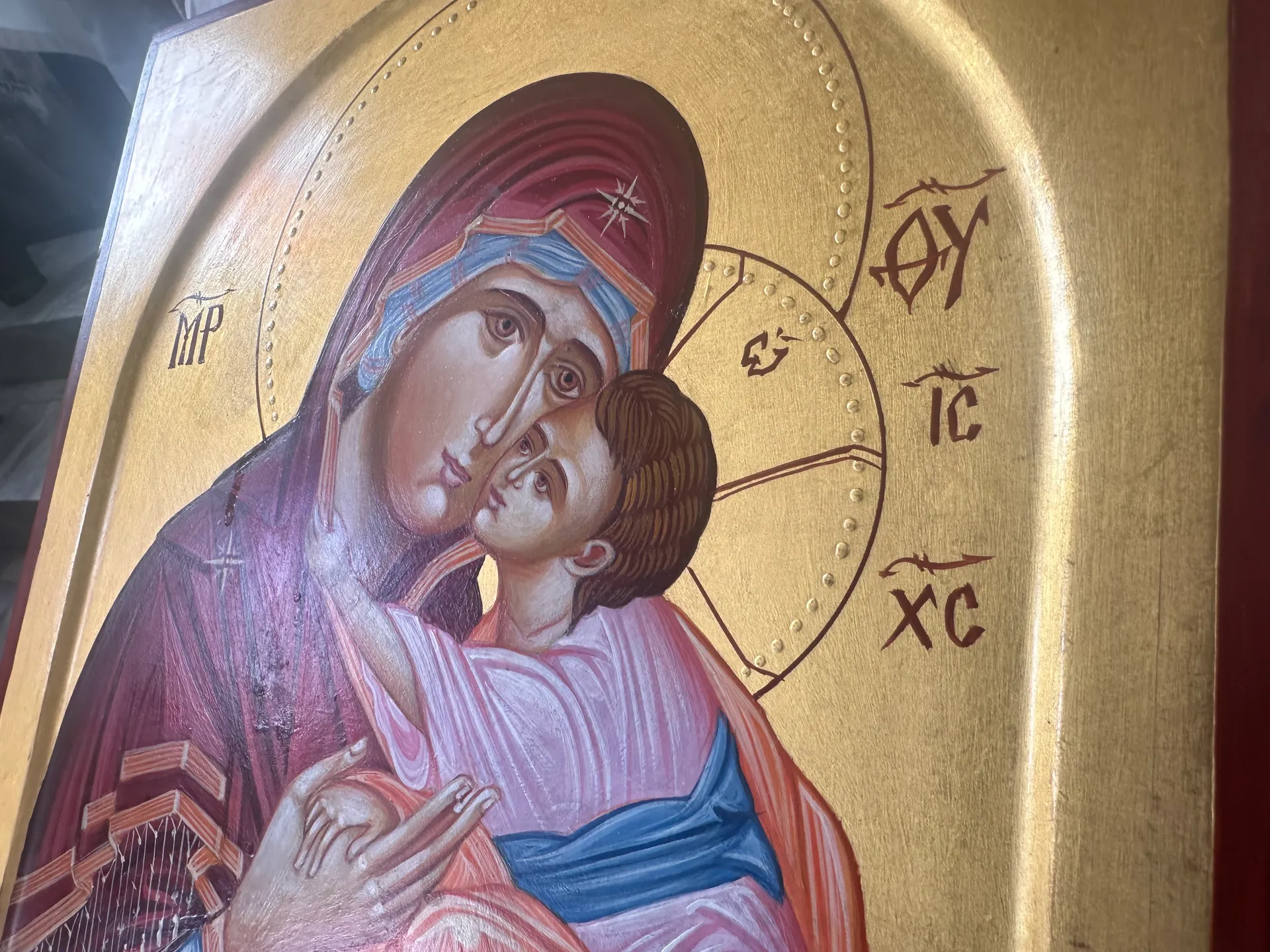 An icon of the Theotokos (Mother of God).