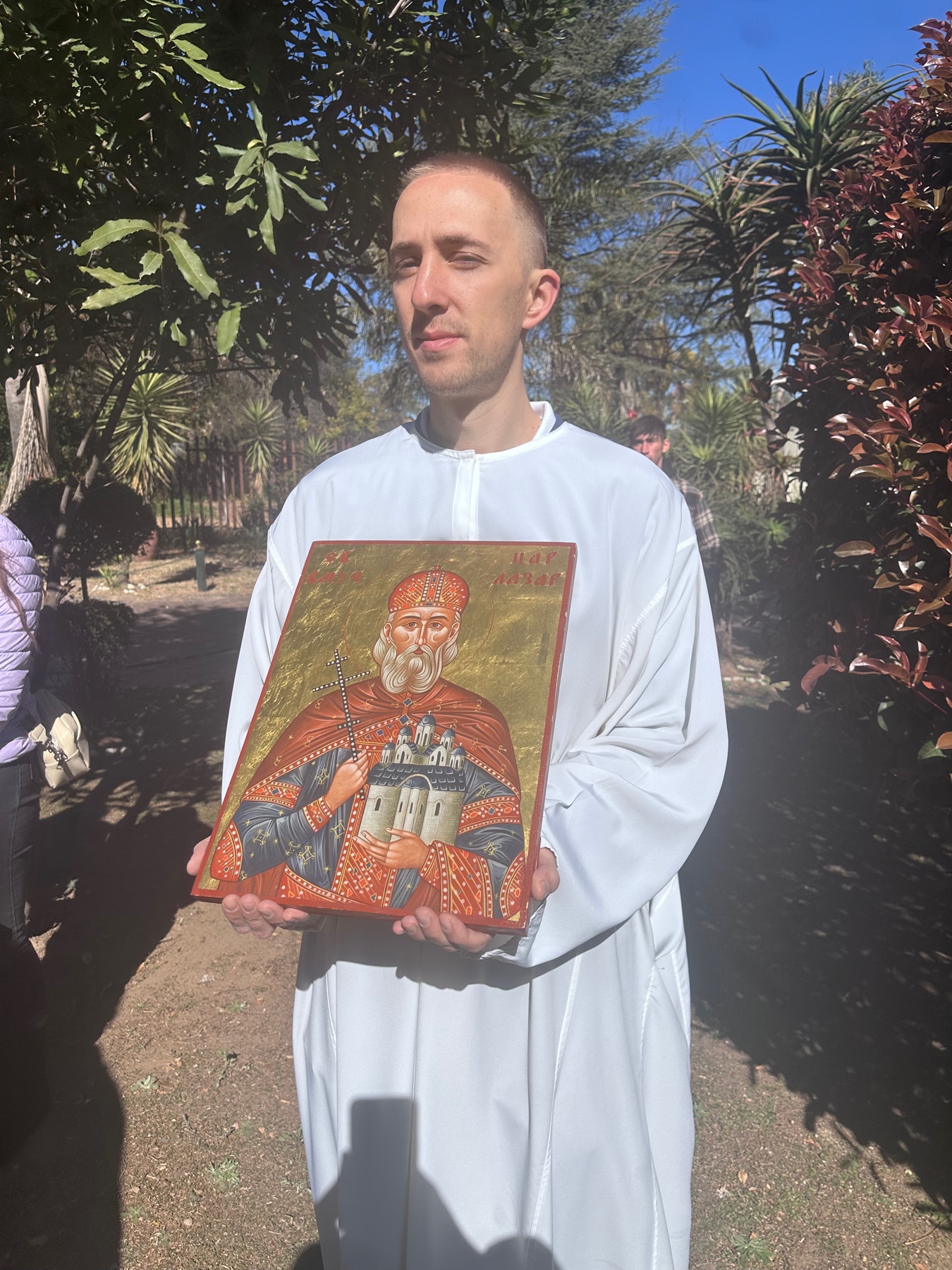 An icon of Saint Tsar Lazar, central to the Vidovdan feast