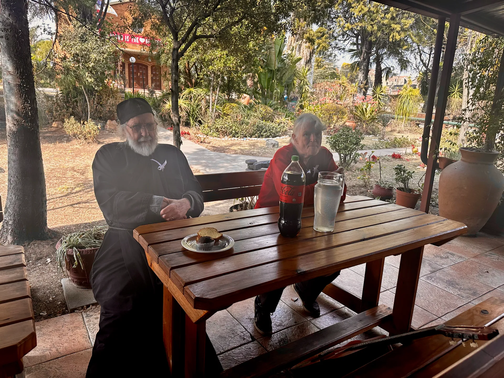Deacon Stephen and his wife Valerie at the parish lunch.