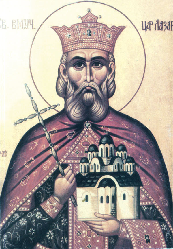 Icon of Saint Tsar Lazar of Serbia (courtesy Orthodox Church in America)